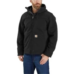 Carhartt Jackets: Men's 105001 N04 Black Super Dux Relaxed Fit Sherpa-Lined Active Jacket