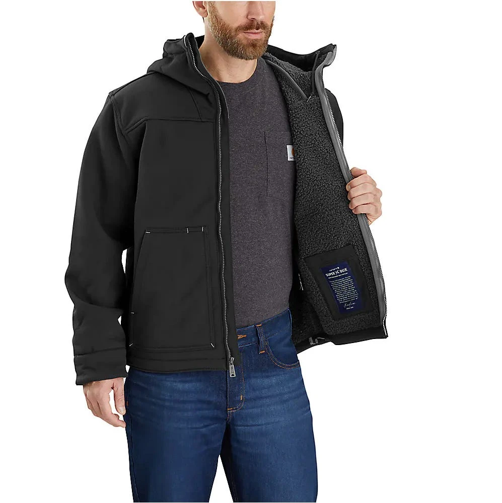 Carhartt Jackets: Men's 105001 N04 Black Super Dux Relaxed Fit Sherpa-Lined Active Jacket - Image 2