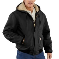 Carhartt Jackets: Men's 101621 001 Black FR Active Quilt Lined Jacket
