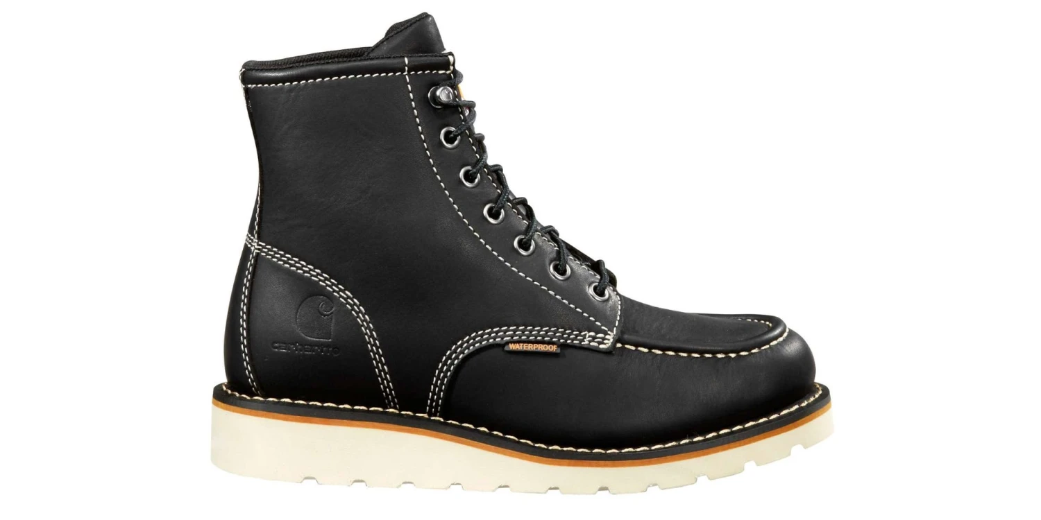 Carhartt Boots: Women's FW6021-W Black 6-Inch Soft Toe Wedge Work Boot - Image 2