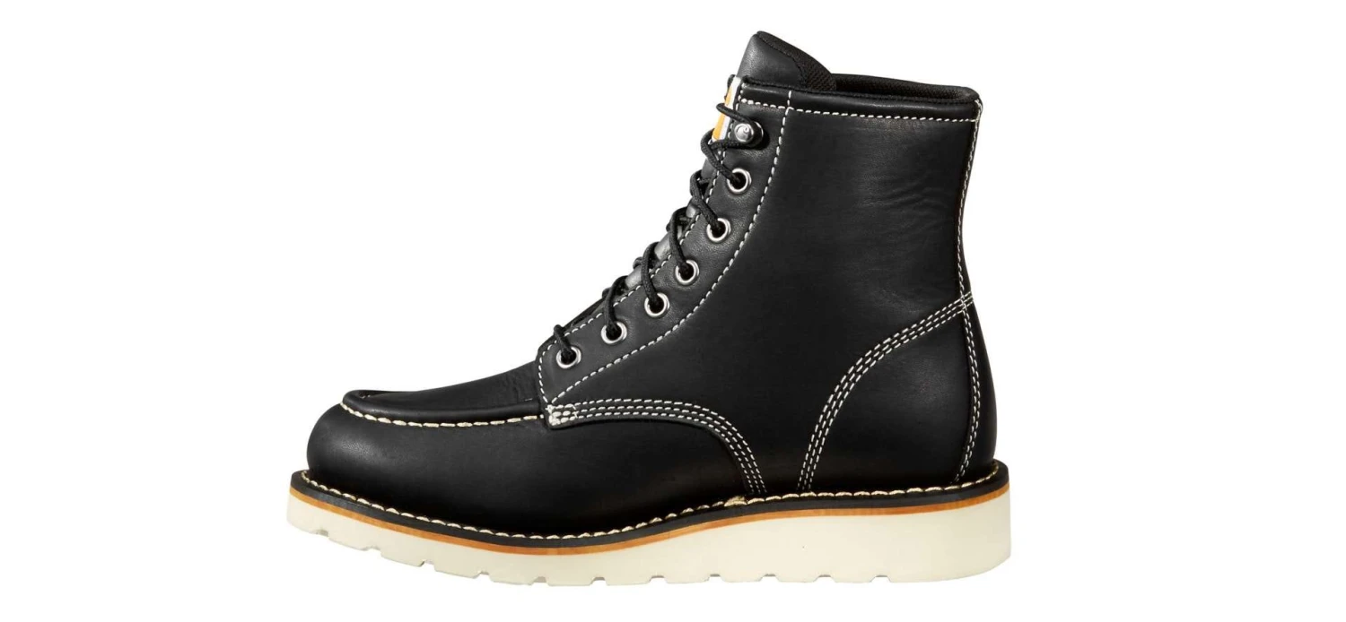 Carhartt Boots: Women's FW6021-W Black 6-Inch Soft Toe Wedge Work Boot - Image 3