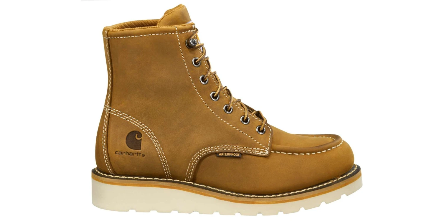 Carhartt Boots: Women's FW6025-W Brown Oil Tanned 6-Inch Soft Toe Wedge Work Boot - Image 2