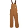 Carhartt Overalls: Men's R37 BRN Brown Double Knee Duck Bib Overalls