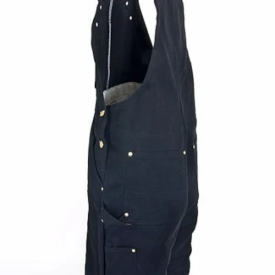 Carhartt Overalls: Men's R41 BLK Black Zip To Hip Quilt Lined Overalls - Image 6