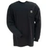 Carhartt Shirts: Men's Black K126 BLK Long Sleeve Work Shirt