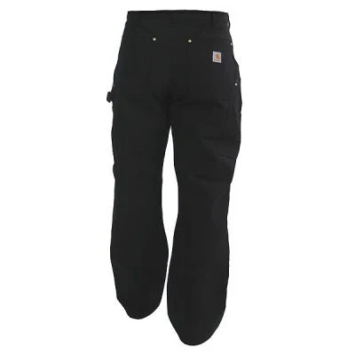 Carhartt Pants: Men's B01 BLK Black Cotton Duck Carpenter Pants - Image 2