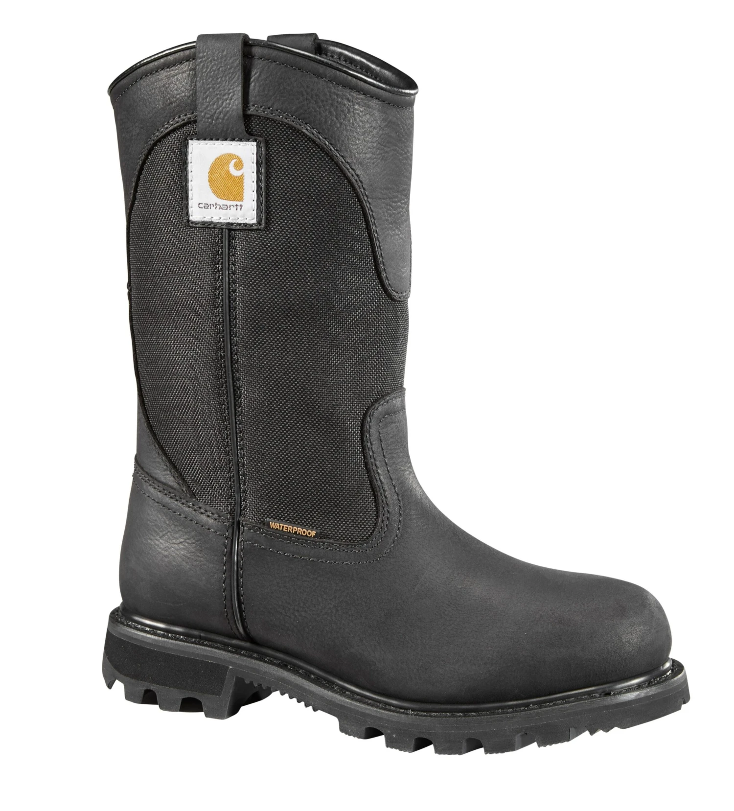 Carhartt Boots: Women's CWP1151 Black Waterproof Slip Resistant Wellington Work Boot