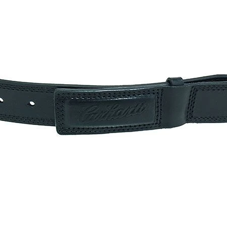 Carhartt Belts: Men's Black A0005505001 Scratchless Logo Leather Belt