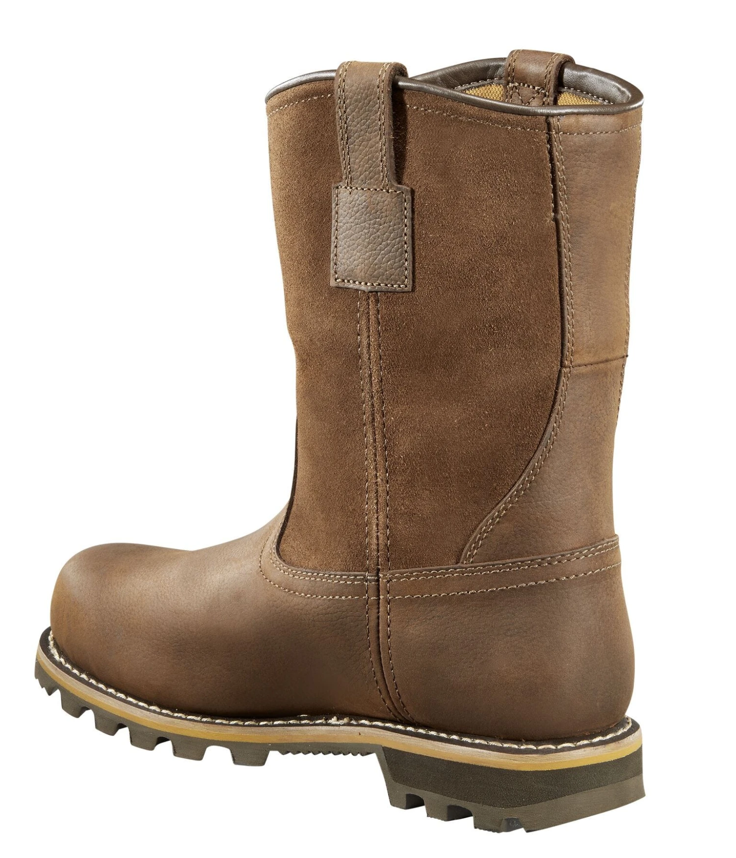 Carhartt Boots: Men's CMP1053 Brown Waterproof Slip Resistant Wellington Work Boot - Image 5